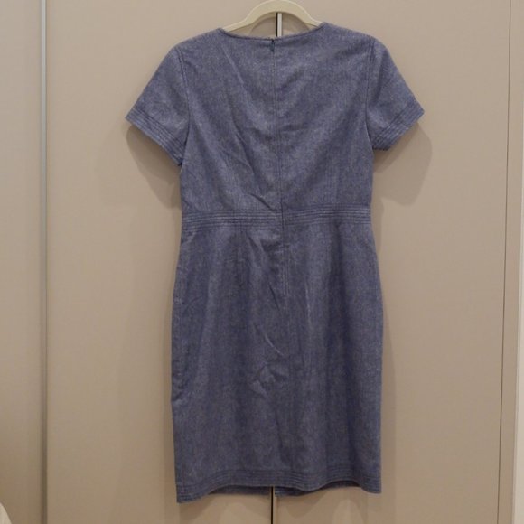 Banana Republic Blue Wool Dress 6P - Picture 4 of 7